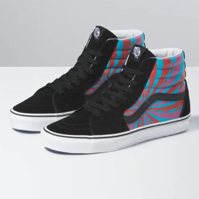 Vans Unisex Mart SK8 Hi Shoes - Black / Blue / / Pink — Just For Sports