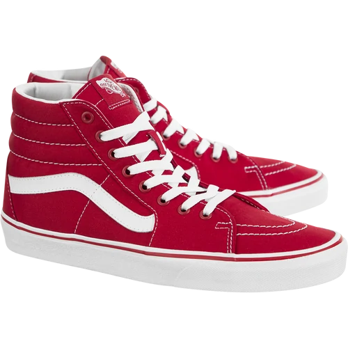 Vans Unisex Sk8 Hi Canvas Formula One Shoes Red White Just