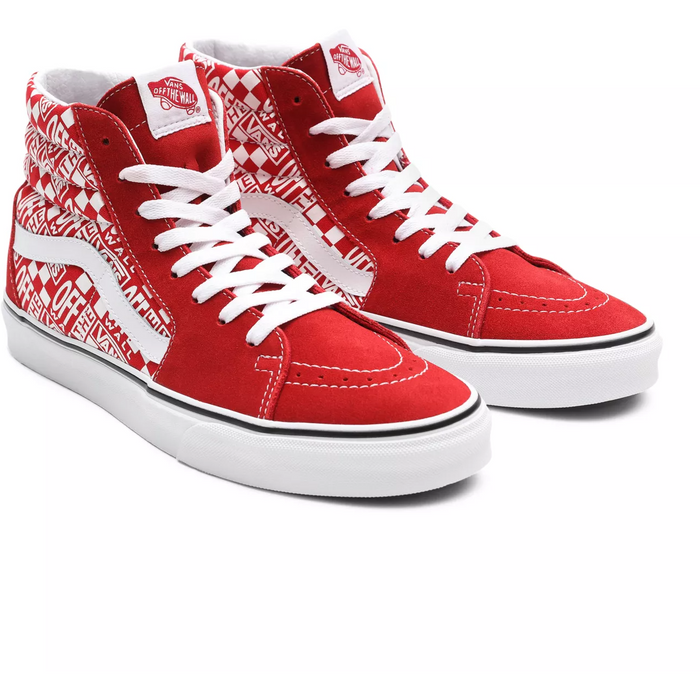Vans Unisex Sk8 Hi the Wall" Shoes Red / White — Just For Sports