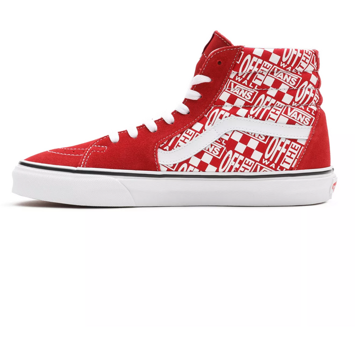 Vans Unisex Sk8 Hi "Off the Wall" Shoes - Red / White Just For Sports