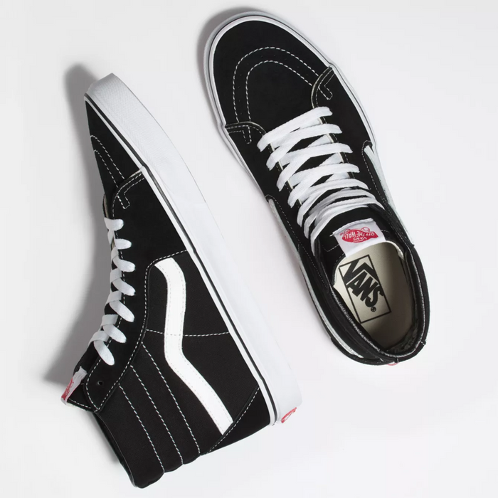 Vans Unisex Sk8-Hi Shoes - Black / White — Just For Sports Vans Unisex Sk8-Hi Shoes - Black / White — Just For Sports