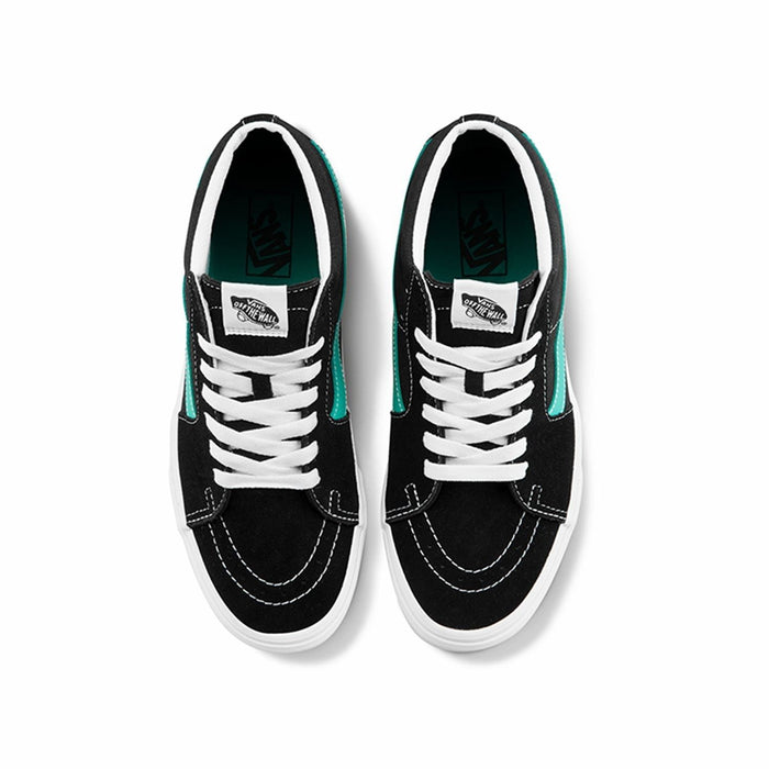 Vans Unisex Sk8 Mid Classic Sport Shoes Black Waterfall