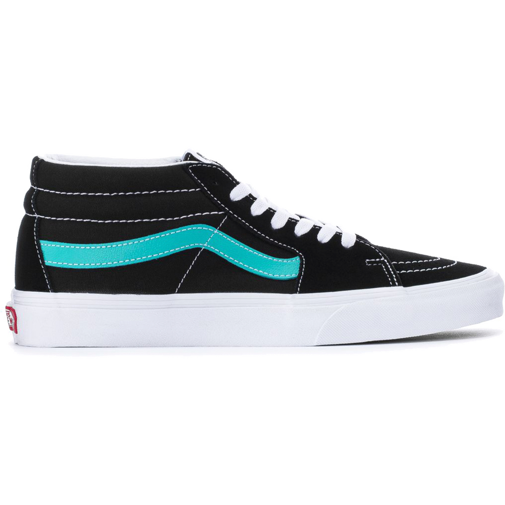 Black and top teal vans