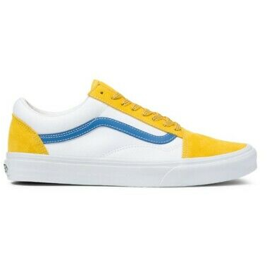 Vans Sports Pop Old Skool Shoes - White / Yellow / Blue — Just For Sports