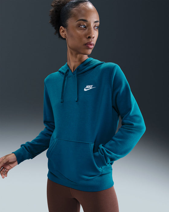 Nike Women's Nike Sportswear Club Fleece Hoodie - Green Abyss/White - Just For Sports
