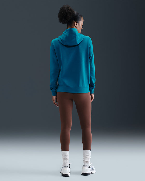 Nike Women's Nike Sportswear Club Fleece Hoodie - Green Abyss/White - Just For Sports