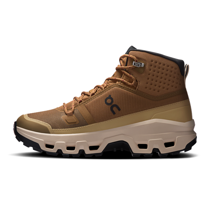 On Running Women's Cloudrock Mid Waterproof Shoes - Sphinx / Sand