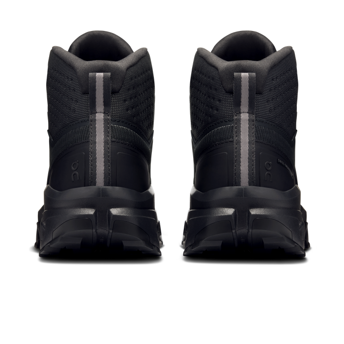 On Running Women's Cloudrock Mid Waterproof Shoes - Black / Black