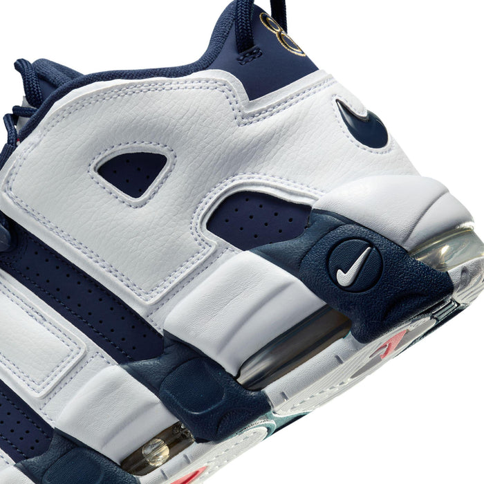 Nike Men's Air More Uptempo 96 Shoes - White / Midnight Navy / Metallic Gold