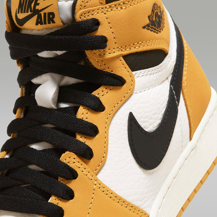 Nike Kid's Air Jordan High OG Shoes Yellow Ochre Sail Black