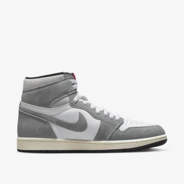 Nike Men's Air Jordan 1 Retro High OG Shoes - Smoke Grey / Sail / Red / Black