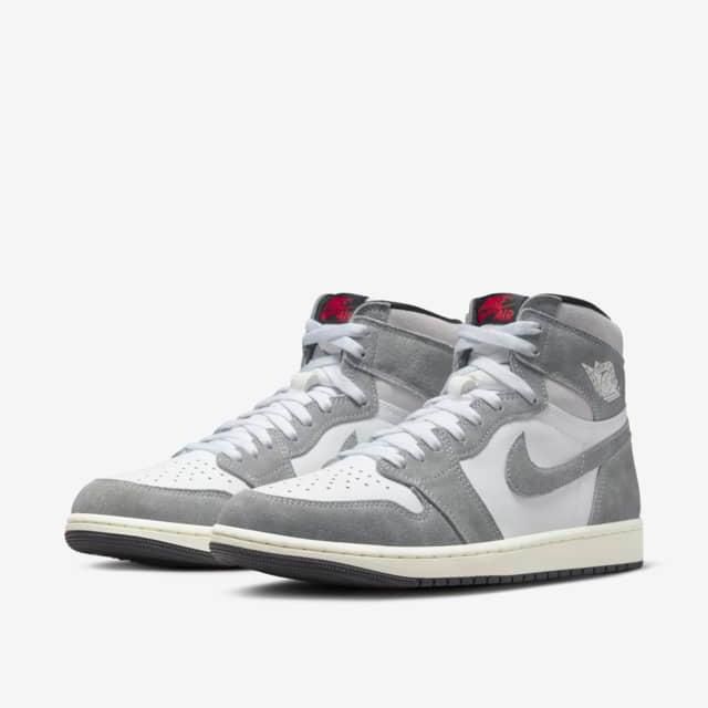 Nike Men's Air Jordan 1 Retro High OG Shoes - Smoke Grey / Sail / Red / Black