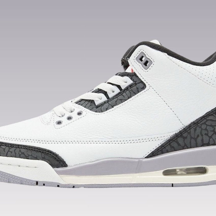 Nike Men's Jordan 3 Retro Shoes - Summit White / Fire Red / Cement Grey / Black