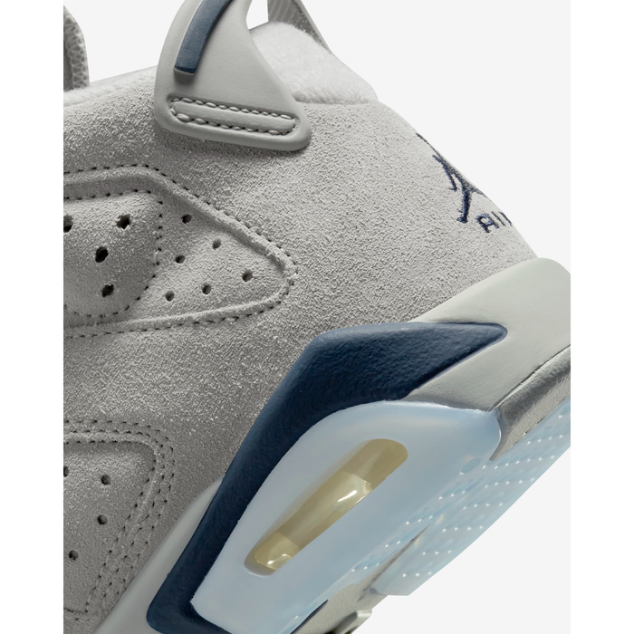 Kid's Air Jordan 6 Retro Shoes - Magnet / College Navy