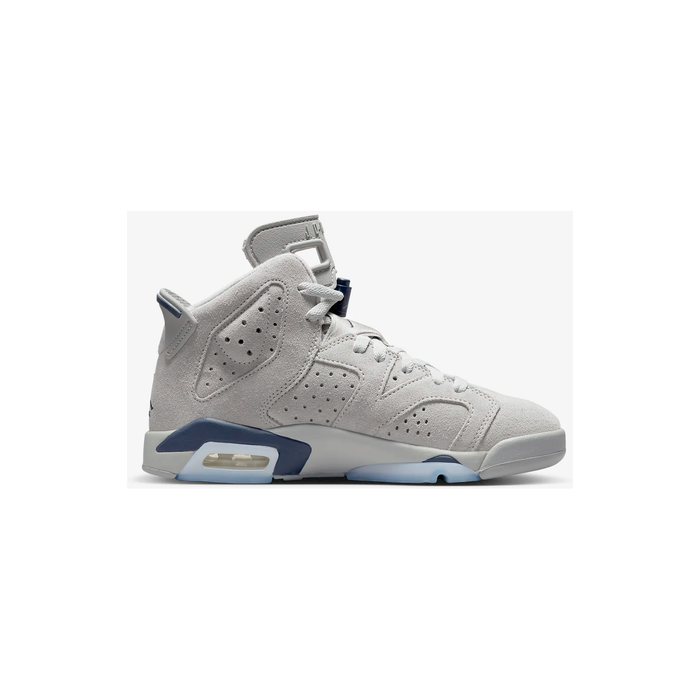 Kid's Air Jordan 6 Retro Shoes - Magnet / College Navy — Just For 