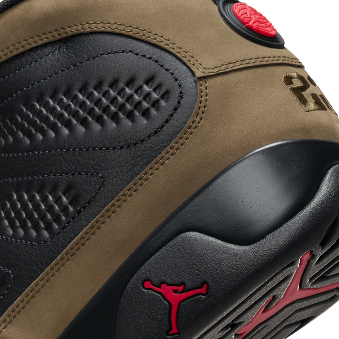 Nike Men's Jordan 9 Retro Olive Shoes - Black / True Red / Light Olive