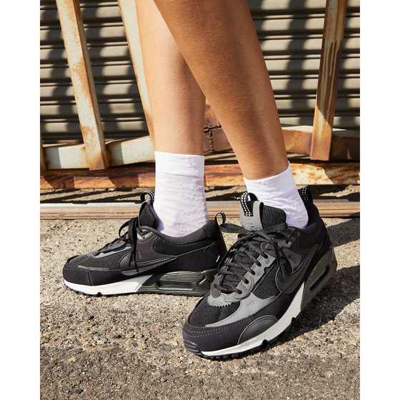 Nike Women's Air Max 90 Futura Shoes - Black / Iron Grey / Oil Grey / Black