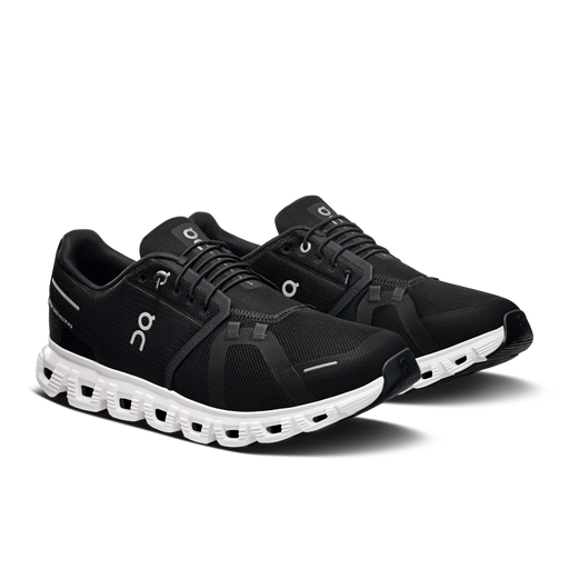 On Running Men's Cloud 6 Wide Shoes - Black / White - Just For Sports