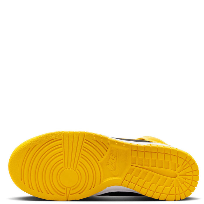 Nike Women's Dunk High Satin Goldenrod Shoes - Black / Varsity Maize / White - Just For Sports