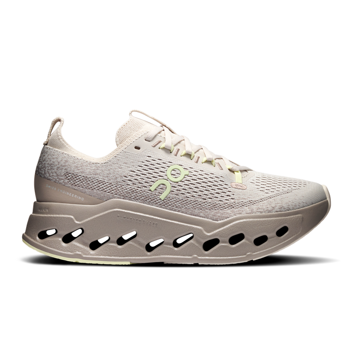 On Running Women's Cloudsurfer Max Shoes - Pelican / Limelight