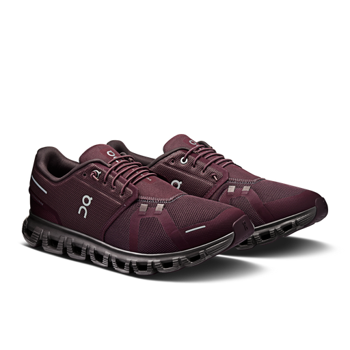 On Running Men's Cloud 6 Shoes - Mulberry / Pebble - Just For Sports