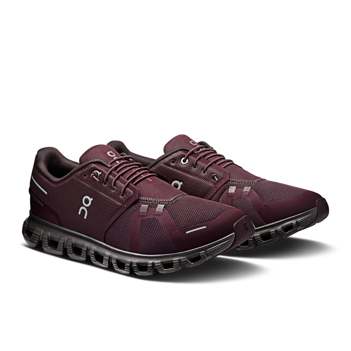 On Running Men's Cloud 6 Shoes - Mulberry / Pebble - Just For Sports