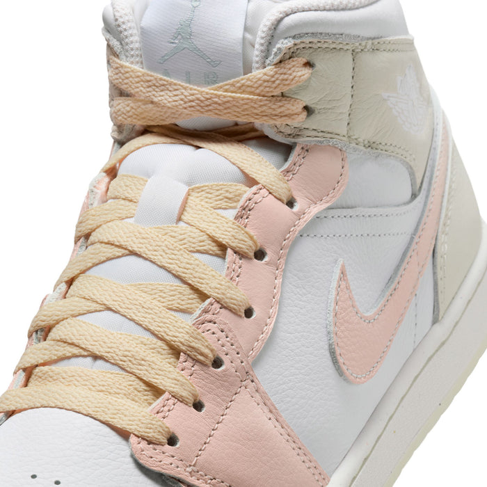 Nike Men's Jordan 1 Mid Se Shoes - White / Sea Glass / Glacier Blue / Guava Ice - Just For Sports
