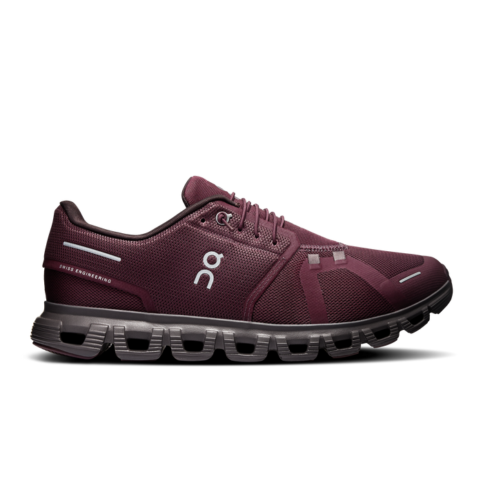 On Running Men's Cloud 6 Shoes - Mulberry / Pebble - Just For Sports
