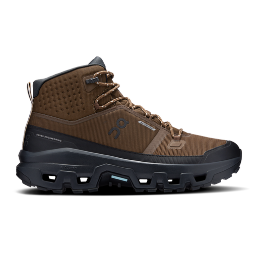 On Running Men's Cloudrock Mid Waterproof Shoes - Earth / Black - Just For Sports