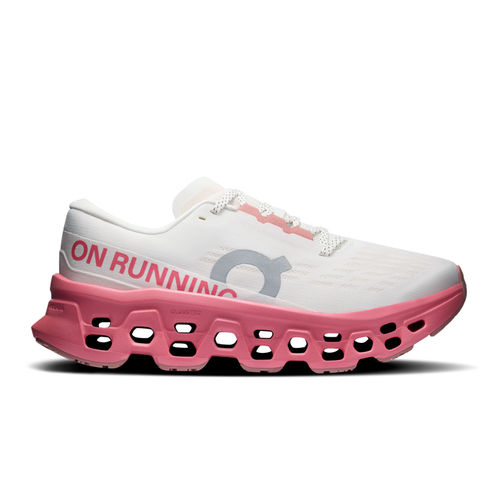 On Running Women's Cloudmonster 3 Shoes - Ivory / Camellia