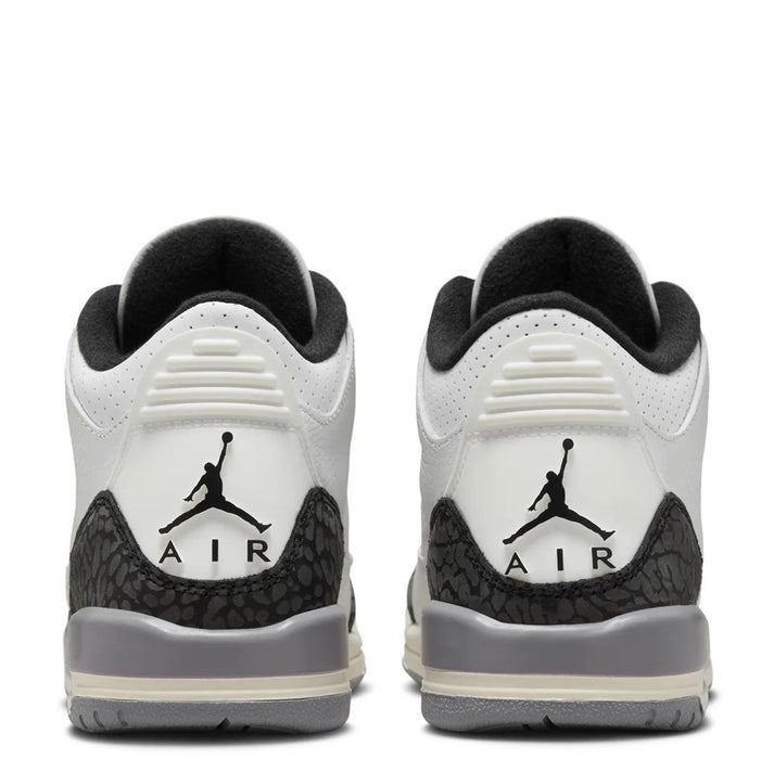 Nike Kids' Air Jordan 3 Retro Shoes - Summit White / Fire Red / Cement Grey / Black