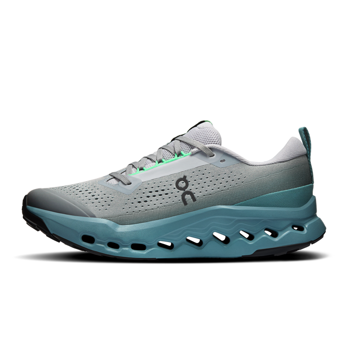 On Running Men's Cloudsurfer Trail 2 Shoes - Platinum / Tide