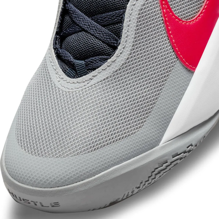 Nike Kid's Team Hustle D 10 Shoes - Grey / Red