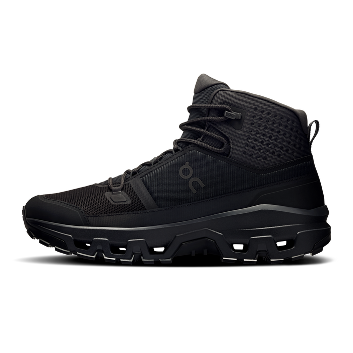 On Running Men's Cloudrock Mid Waterproof Shoes - Black / Black