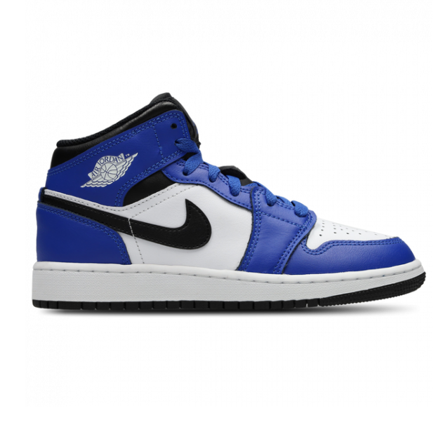 Nike Kids' Air Jordan 1 Mid Shoes - Game Royal / White / Black