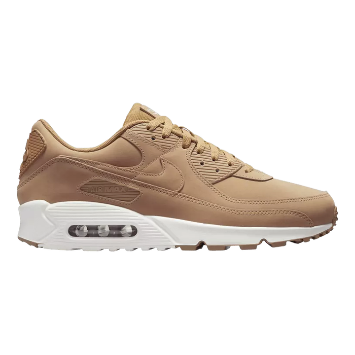 Nike Men's Air Max 90 Premium Shoes - Flax / Sail