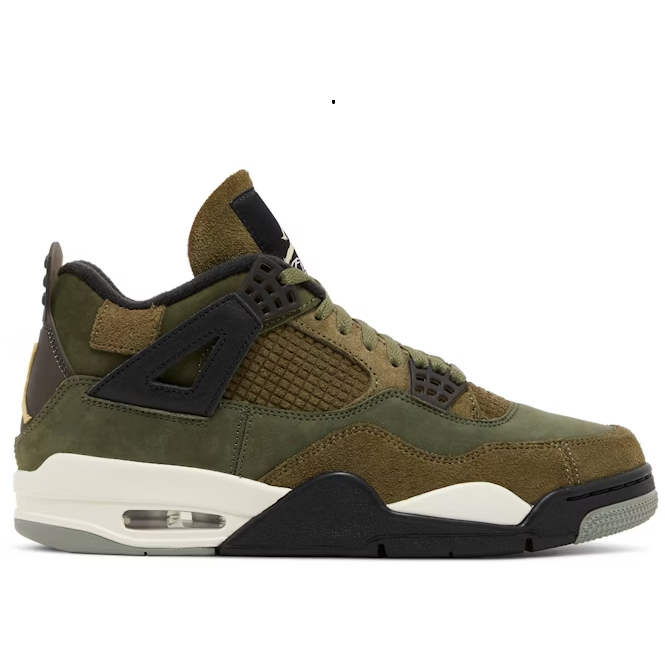 Nike Air Jordan 4 Olive オリーブ エアジョーダン Nike Men's Air Jordan 4 Retro SE Shoes - Olive Green / Vanilla