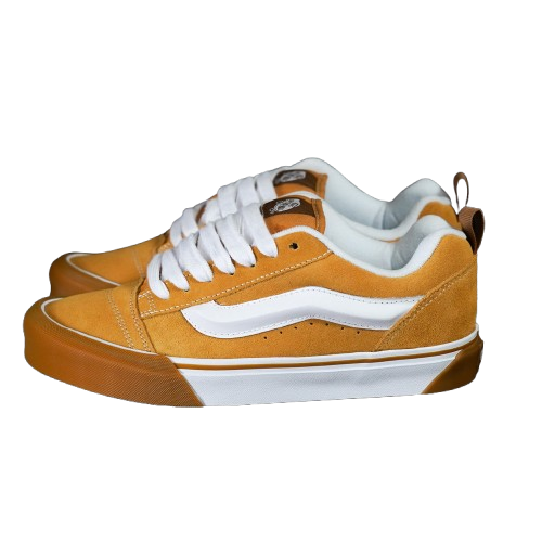 Vans Men's Knu Skool Shoes - Honey Yellow / White