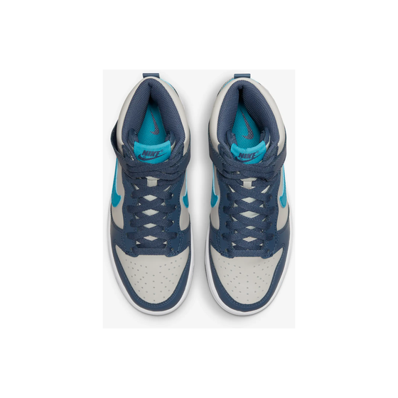 Nike Kid's Dunk High Shoes - Light Bone / Diffused Blue / White / Blue Lightning