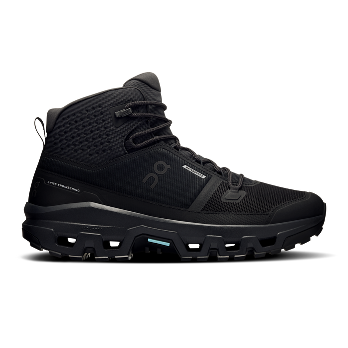 On Running Men's Cloudrock Mid Waterproof Shoes - Black / Black
