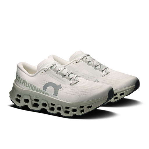 On Running Women's Cloudmonster 3 Shoes - Ivory / Tin - Just For Sports