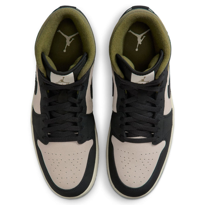 Nike Men's Air Jordan 1 Mid Se Shoes - Light Orewood Brown / Off Noir / Medium Olive / Sail - Just For Sports