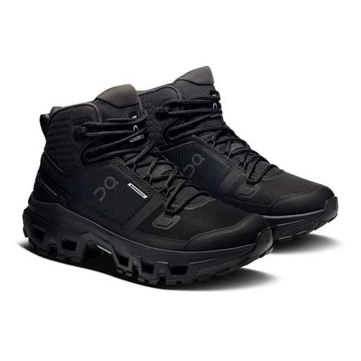 On Running Women's Cloudrock Mid Waterproof Shoes - Black / Black - Just For Sports