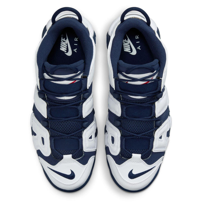 Nike Men's Air More Uptempo 96 Shoes - White / Midnight Navy / Metallic Gold