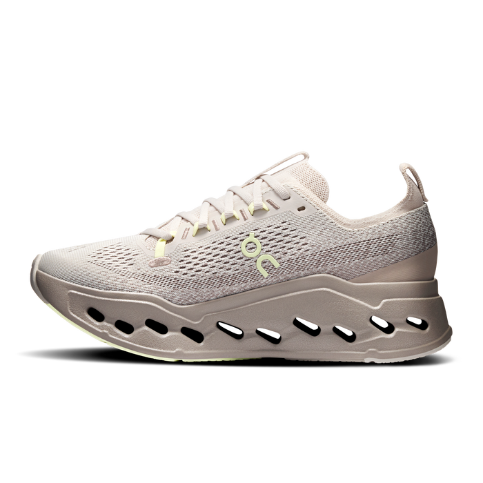 On Running Women's Cloudsurfer Max Shoes - Pelican / Limelight