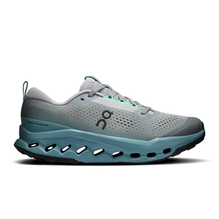 On Running Men's Cloudsurfer Trail 2 Shoes - Platinum / Tide