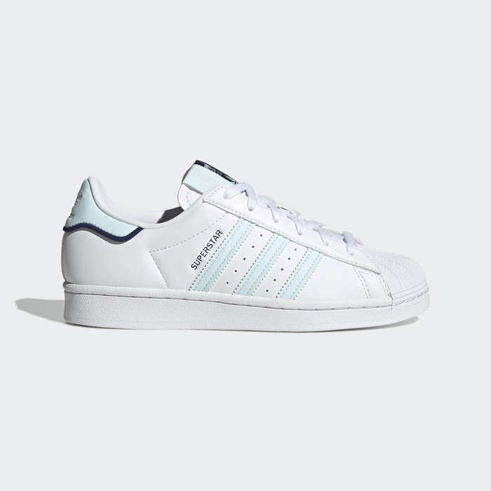 Adidas Women's Superstar Shoes - White / Almost Blue