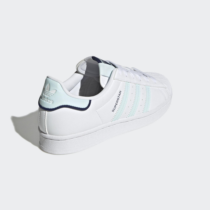Adidas Women's Superstar Shoes - White / Almost Blue Just For Sports Adidas Women's Superstar Shoes - White / Almost Blue Just For Sports