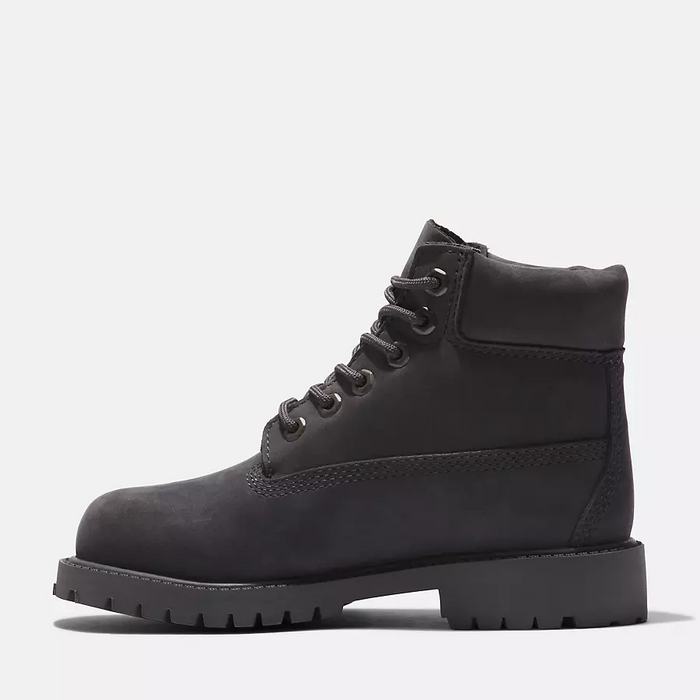 Timberland Kid's Premium 6-Inch Waterproof Boots Shoes - Dark Grey Nubuck