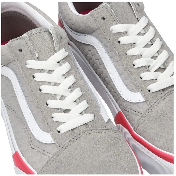 Vans Old Skool Stacked Suede Shoes Grey Pink